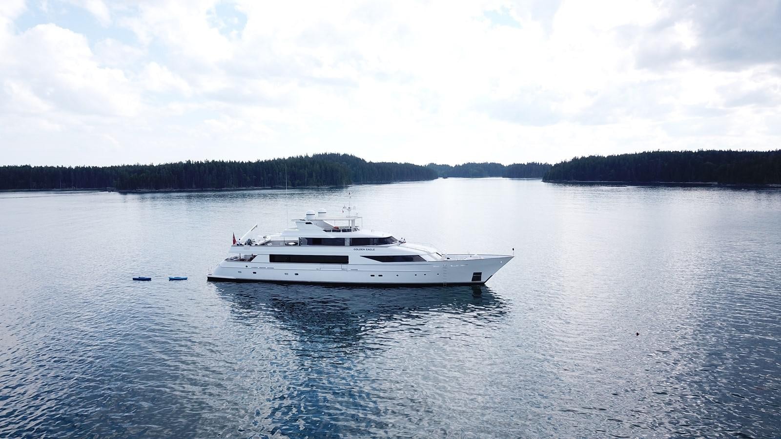 a boat in the water aboard GOLDEN EAGLE Yacht for Sale