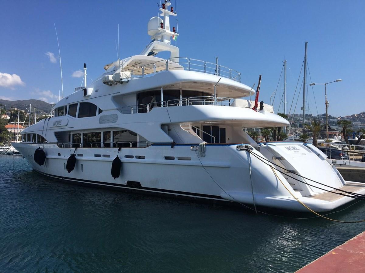 a large white yacht aboard MORE Yacht for Sale