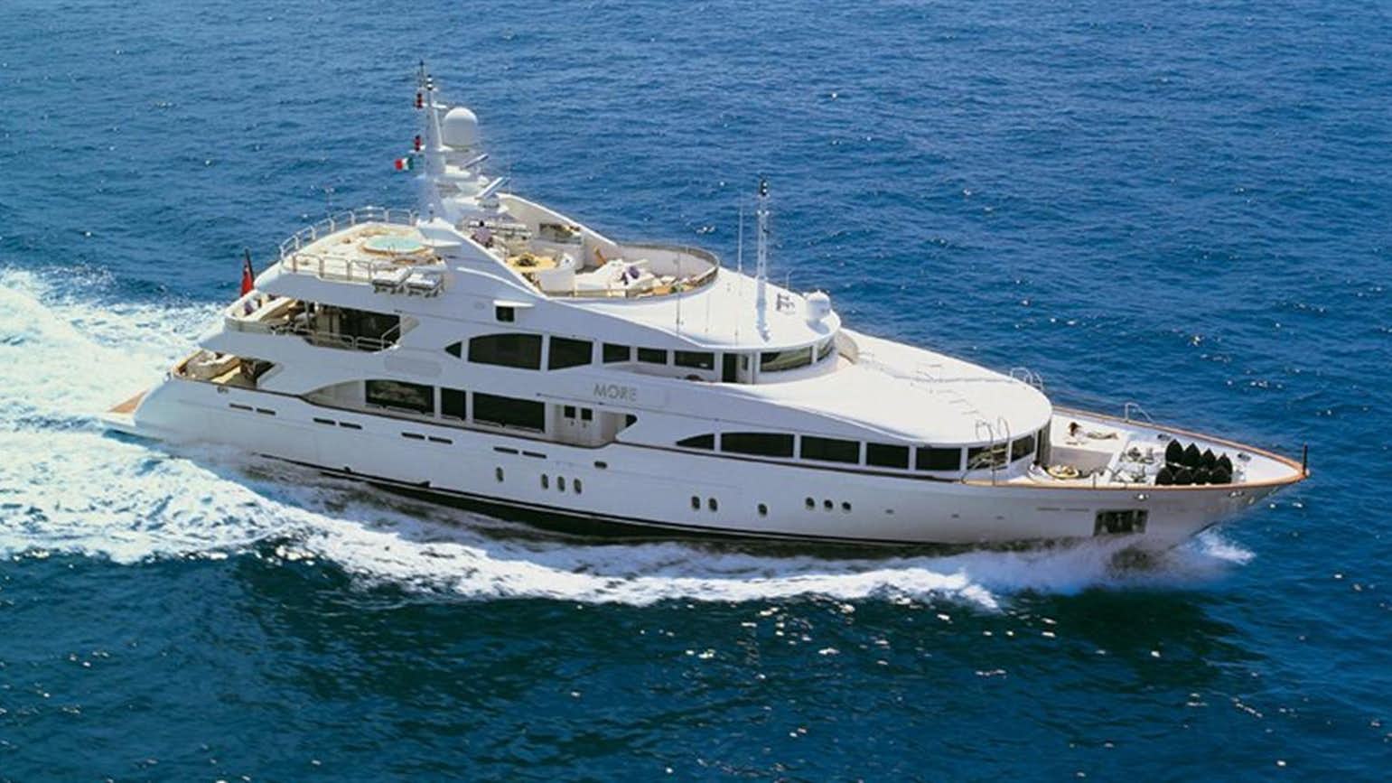 a boat on the water aboard MORE Yacht for Sale