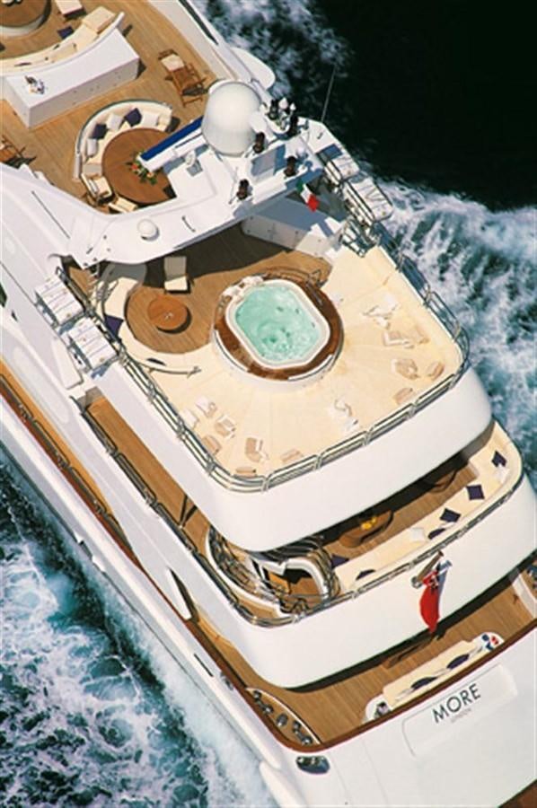 a space ship on a planet aboard MORE Yacht for Sale