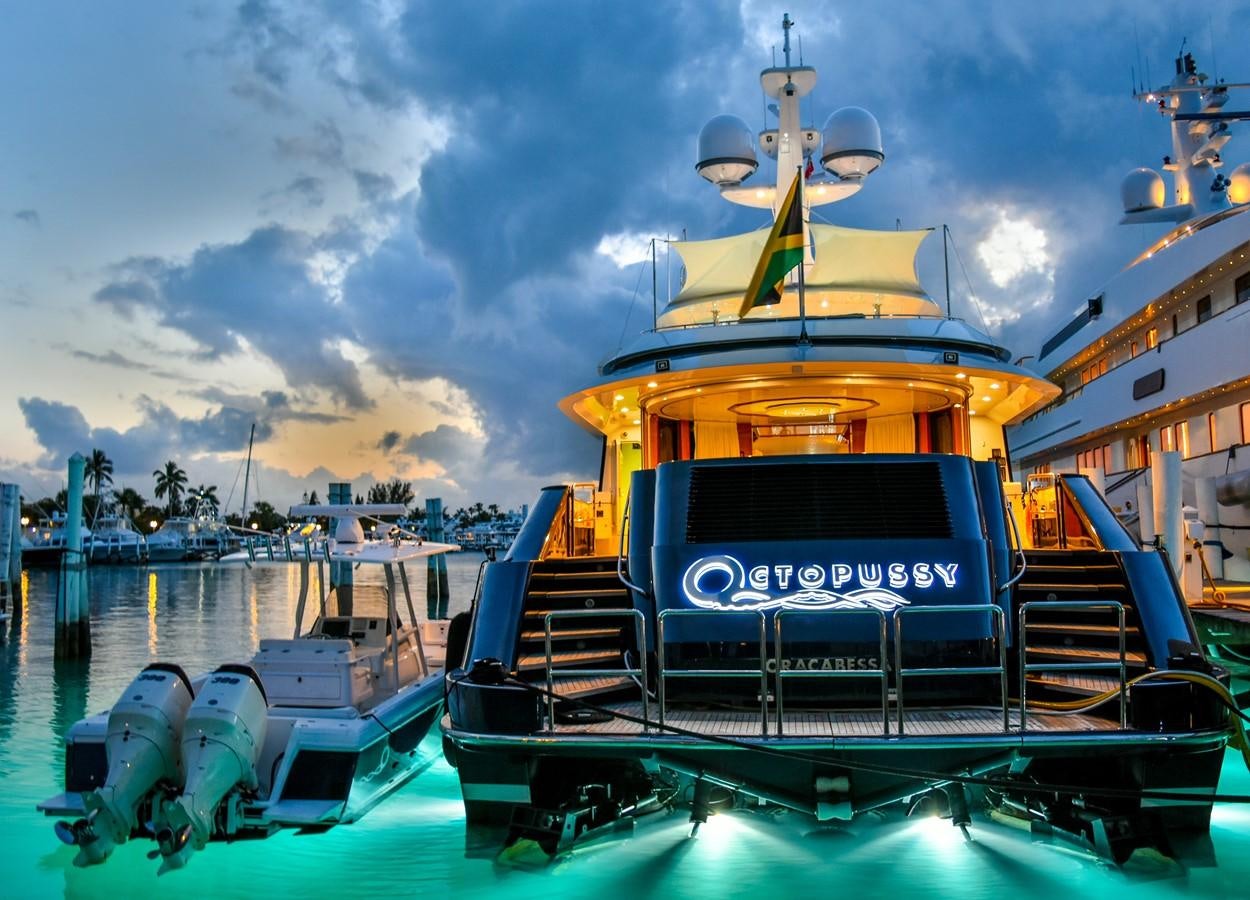 a boat on the water aboard OCTOPUSSY Yacht for Sale