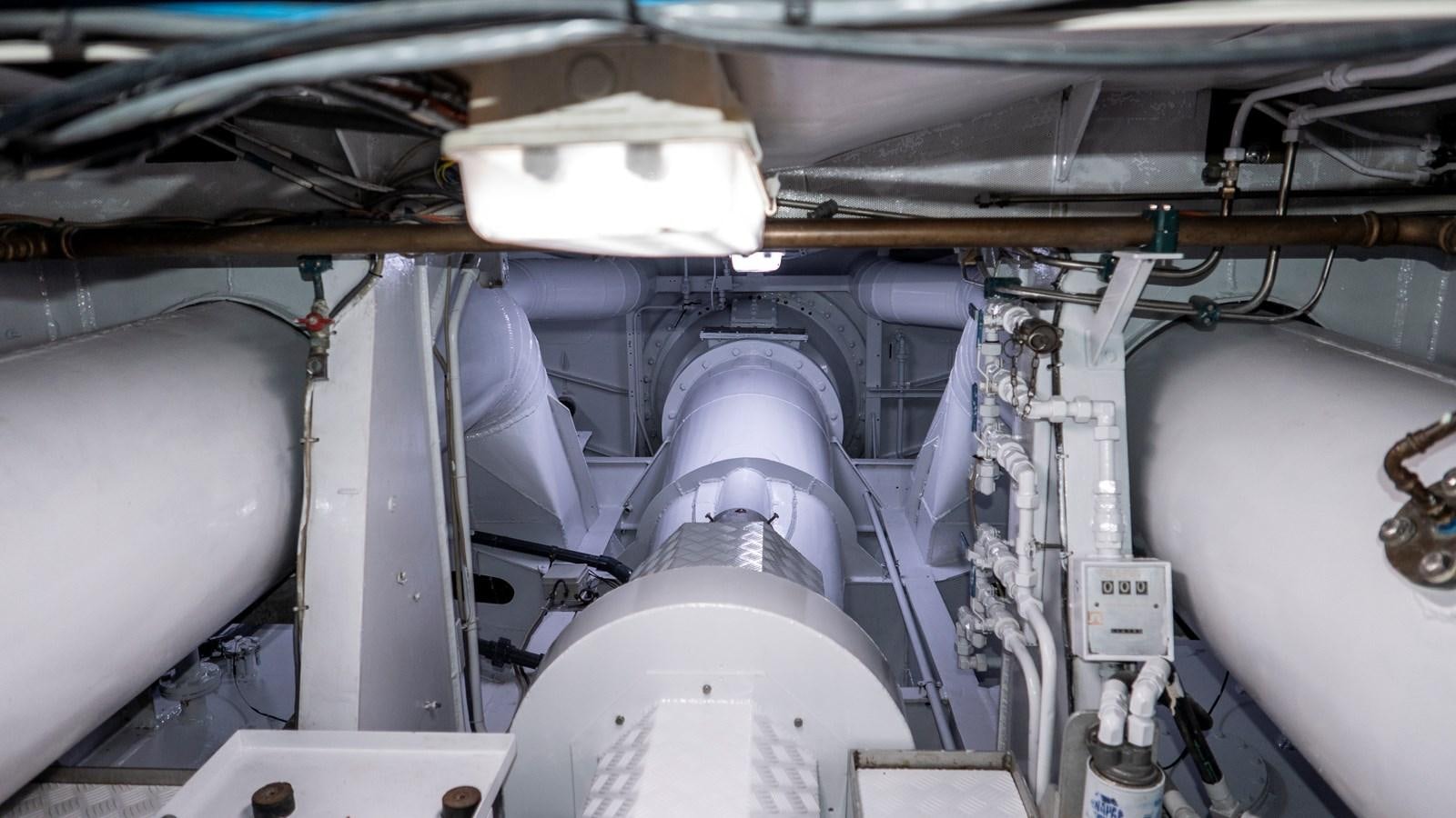 a large machine with pipes aboard OCTOPUSSY Yacht for Sale