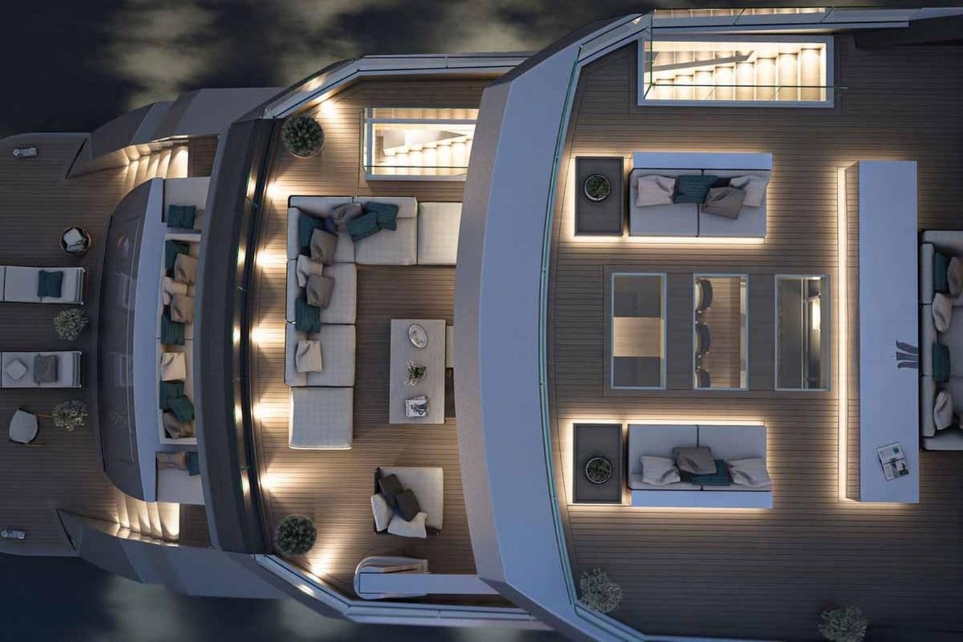 a high angle view of a building aboard HALARA (NAME RESERVED) Yacht for Sale