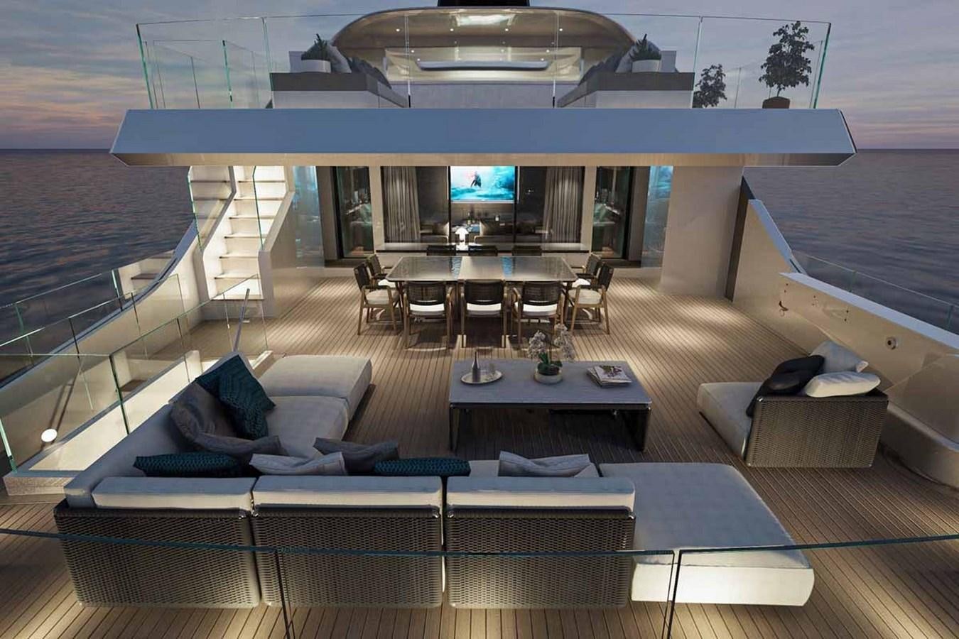 a room with a couch and a table and chairs aboard HALARA (NAME RESERVED) Yacht for Sale