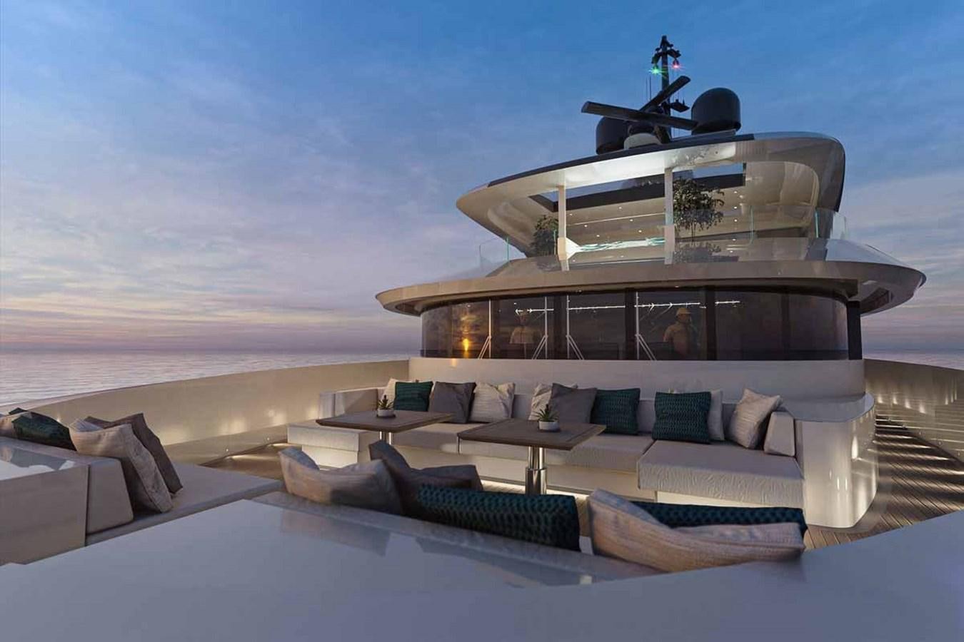 a large white boat on a beach aboard HALARA (NAME RESERVED) Yacht for Sale