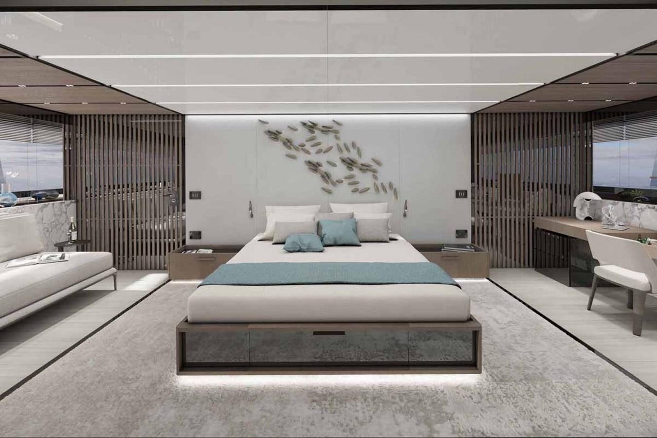 a room with a bed and a couch aboard HALARA (NAME RESERVED) Yacht for Sale