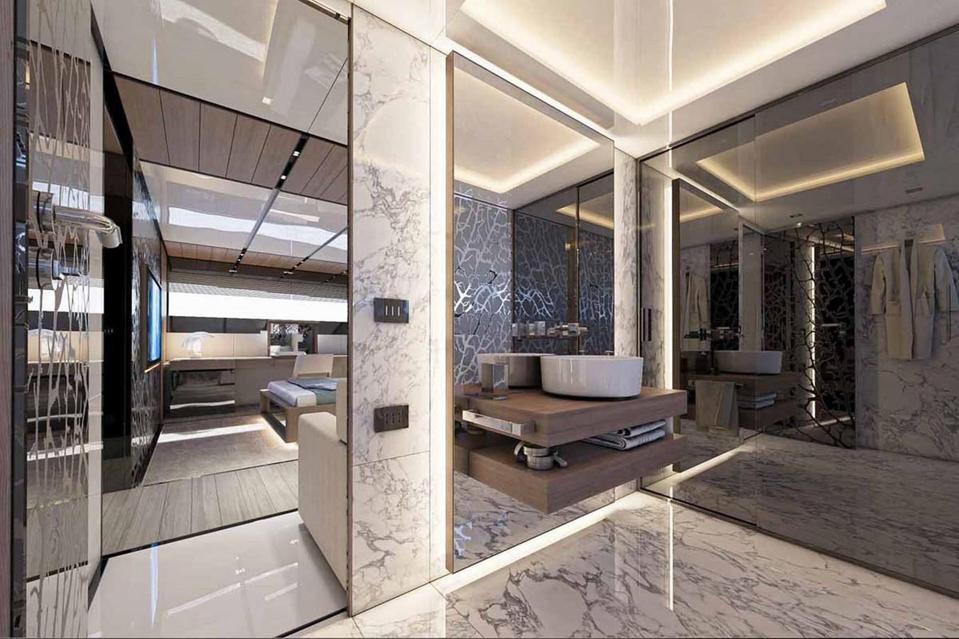 a room with a large pillar aboard HALARA (NAME RESERVED) Yacht for Sale