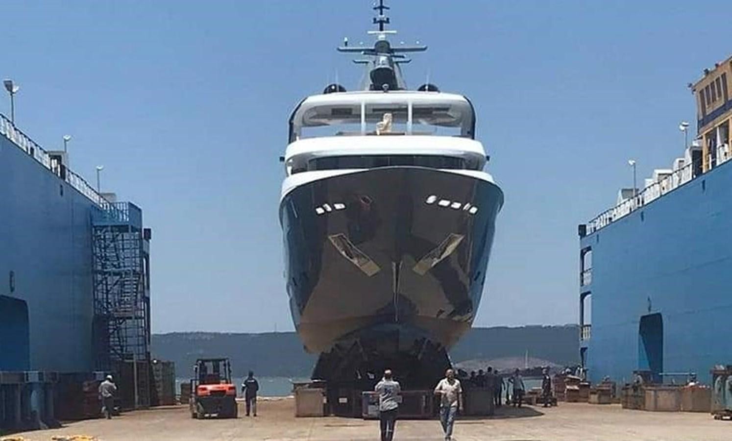 a large ship docked aboard HALARA (NAME RESERVED) Yacht for Sale