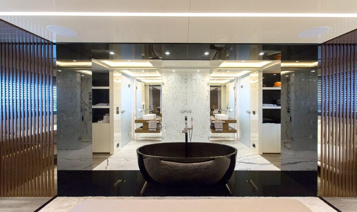 a large bathroom with a large tub aboard HALARA (NAME RESERVED) Yacht for Sale