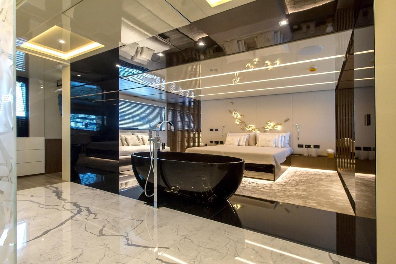 a large bathroom with a large tub aboard HALARA (NAME RESERVED) Yacht for Sale