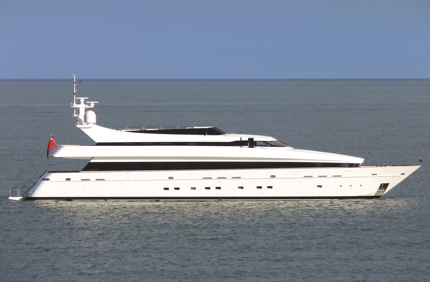 a white yacht in the water aboard ELEMENT Yacht for Sale