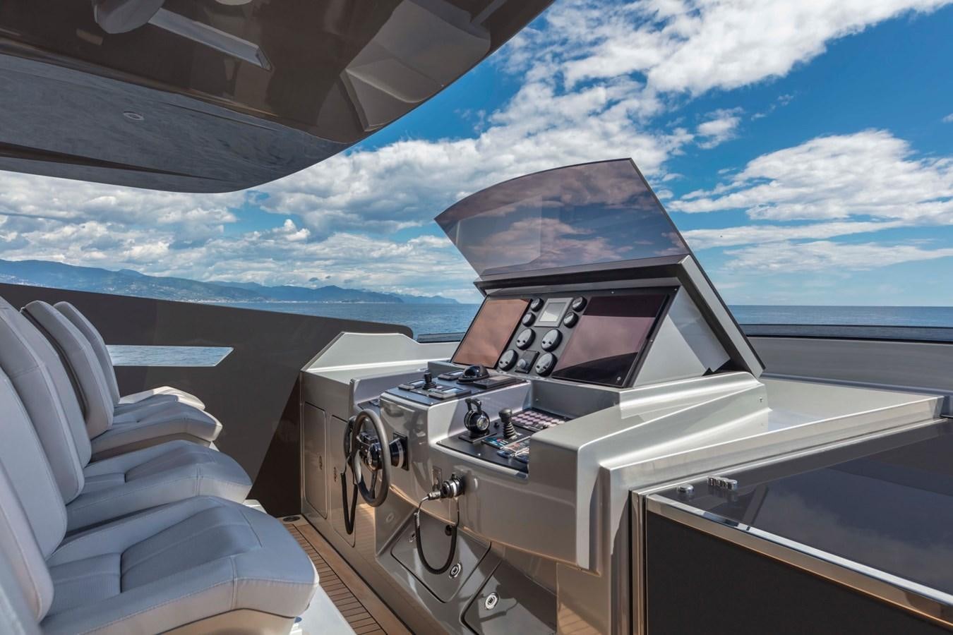 a space ship with a satellite dish aboard TOUCH ME Yacht for Sale