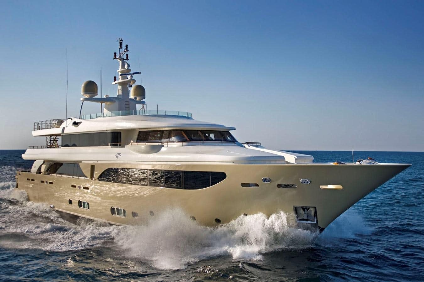 a boat splashing in the water aboard SOFICO Yacht for Sale