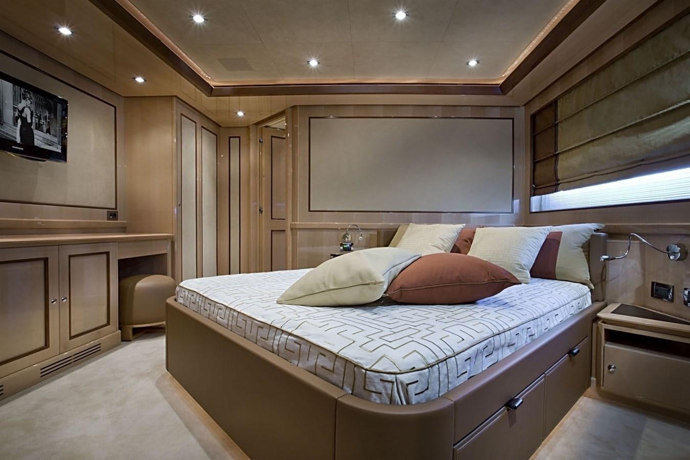 a bed in a room aboard BEHIKE Yacht for Sale
