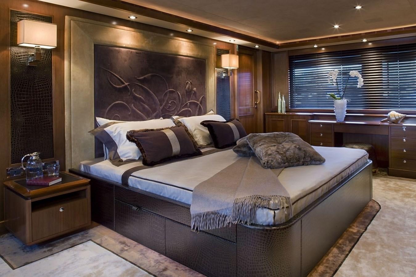 a bed in a room aboard BEHIKE Yacht for Sale
