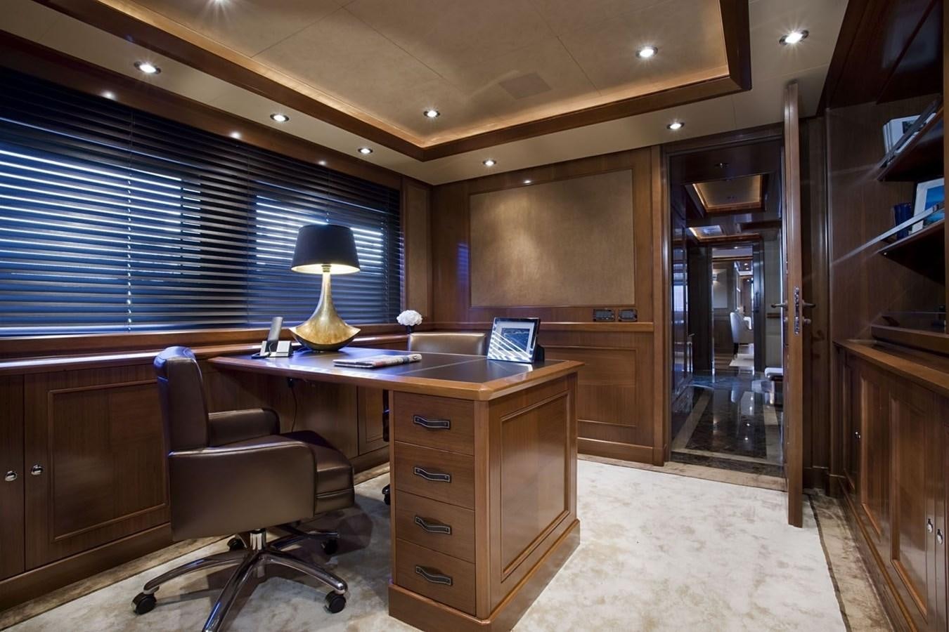 a room with a desk and a chair aboard BEHIKE Yacht for Sale