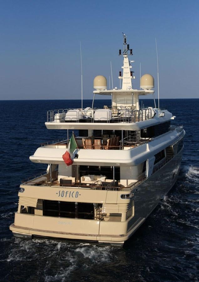 a large white boat in the water aboard BEHIKE Yacht for Sale