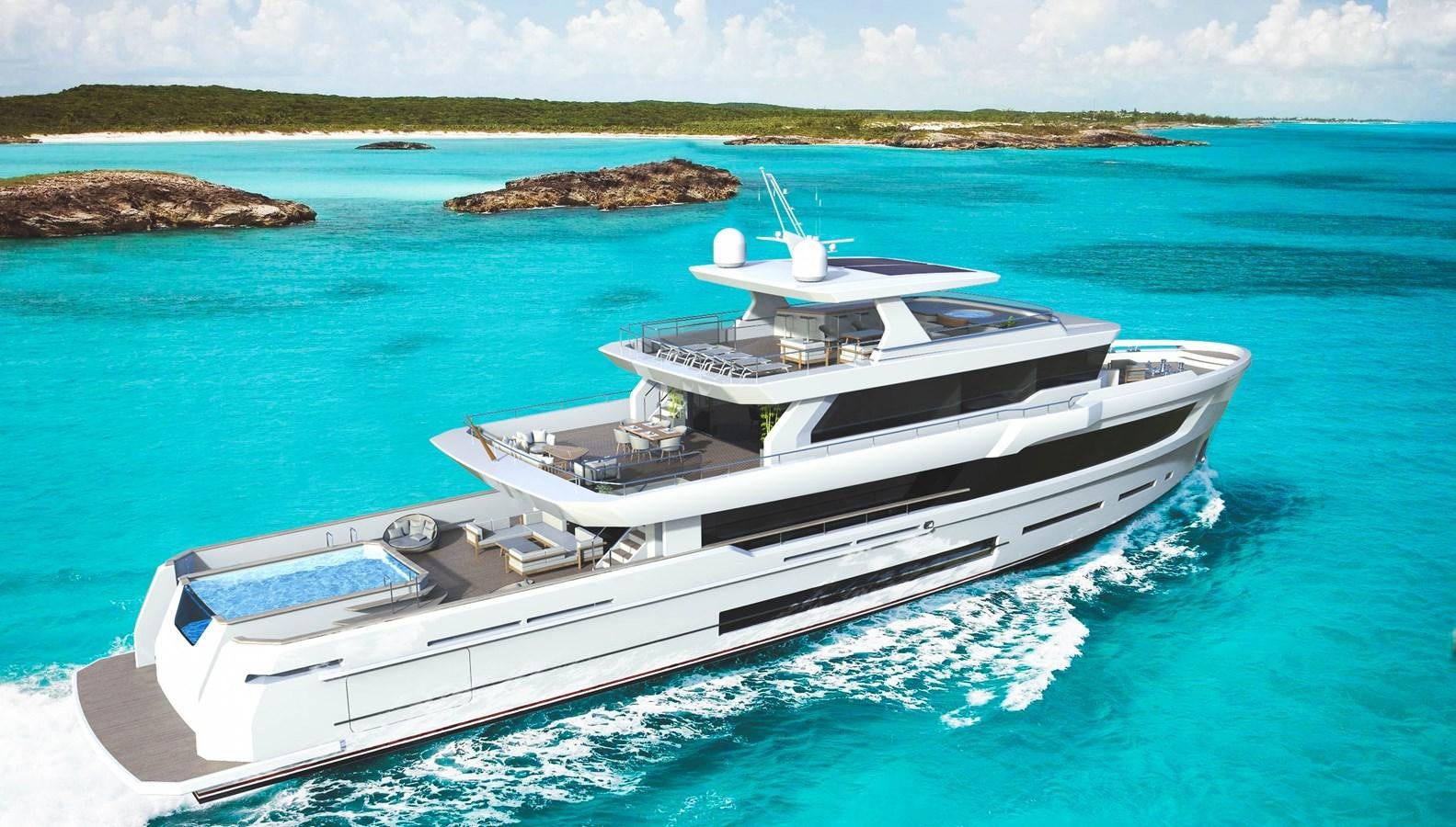 a boat in the water aboard EXPLORER ICE CLASS Yacht for Sale