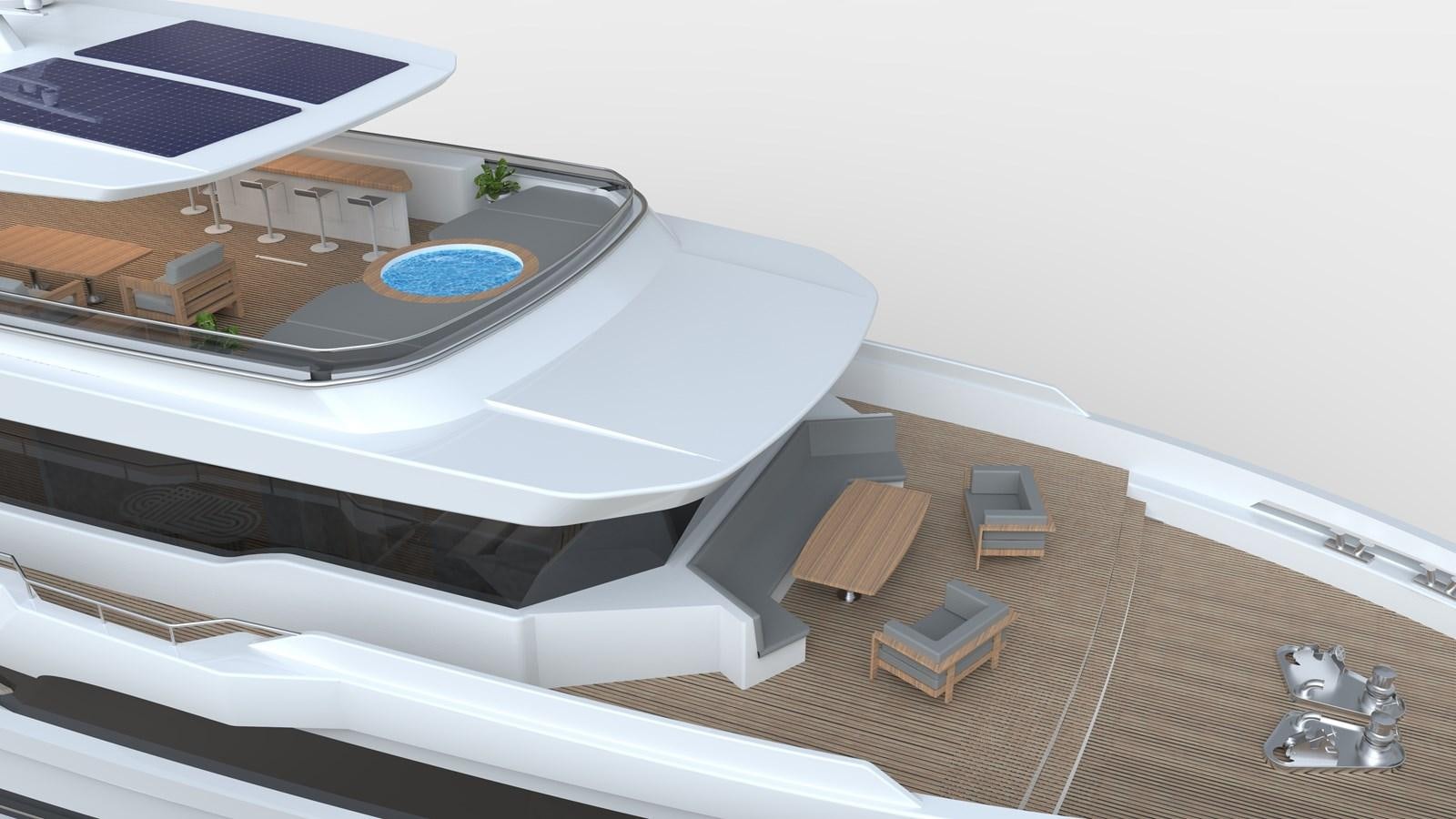 a white rectangular object with a blue circle on it aboard EXPLORER ICE CLASS Yacht for Sale