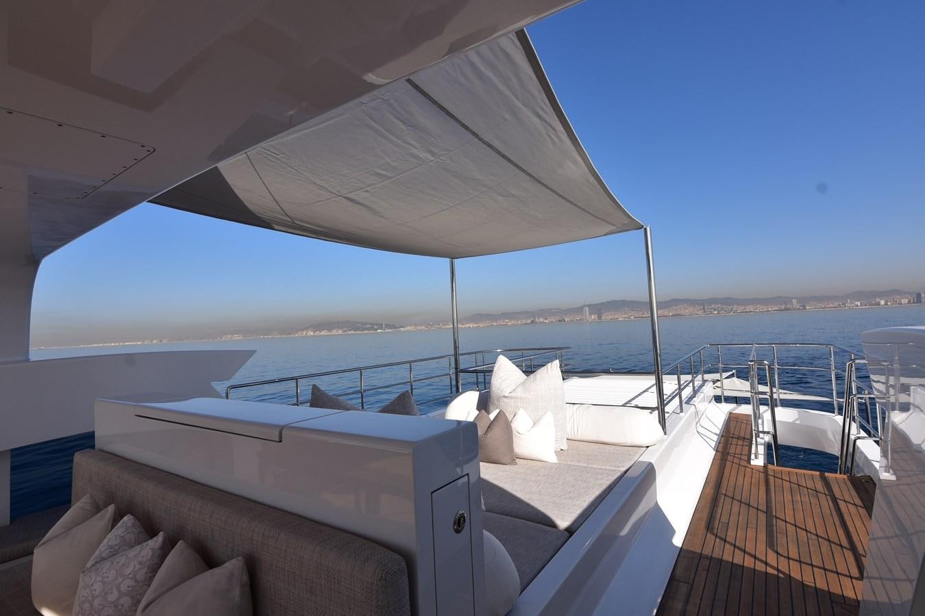 a boat on the water aboard LIFE SAGA Yacht for Sale
