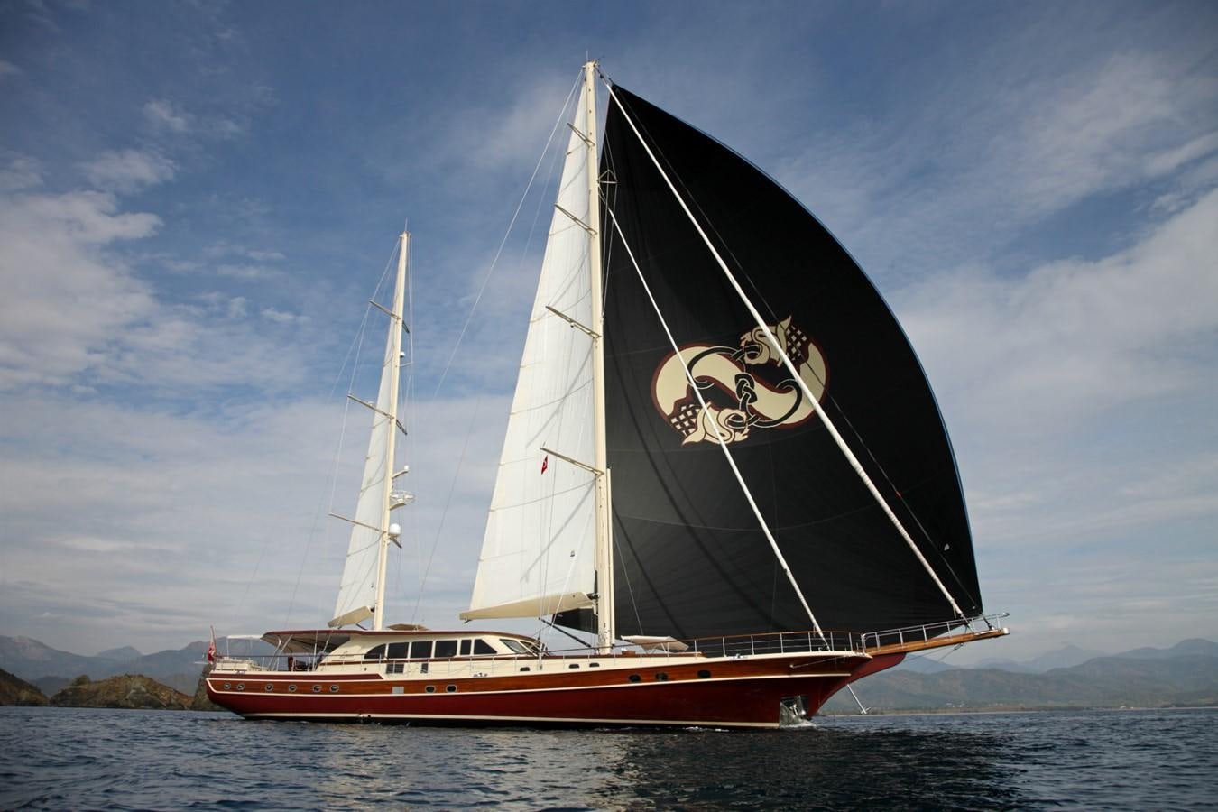 a sailboat on the water aboard DAIMA Yacht for Sale