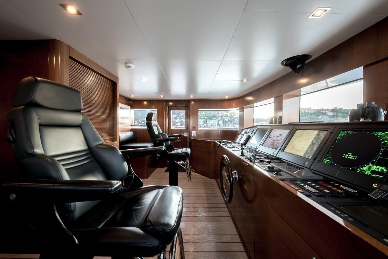 inside of a vehicle with computers aboard TIMBUKTU Yacht for Sale