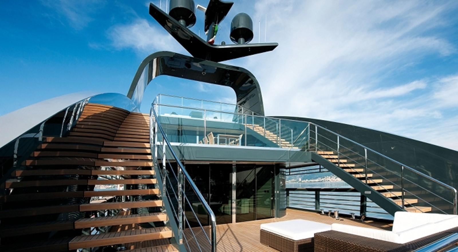 a large boat with stairs aboard OCEAN SAPPHIRE Yacht for Sale