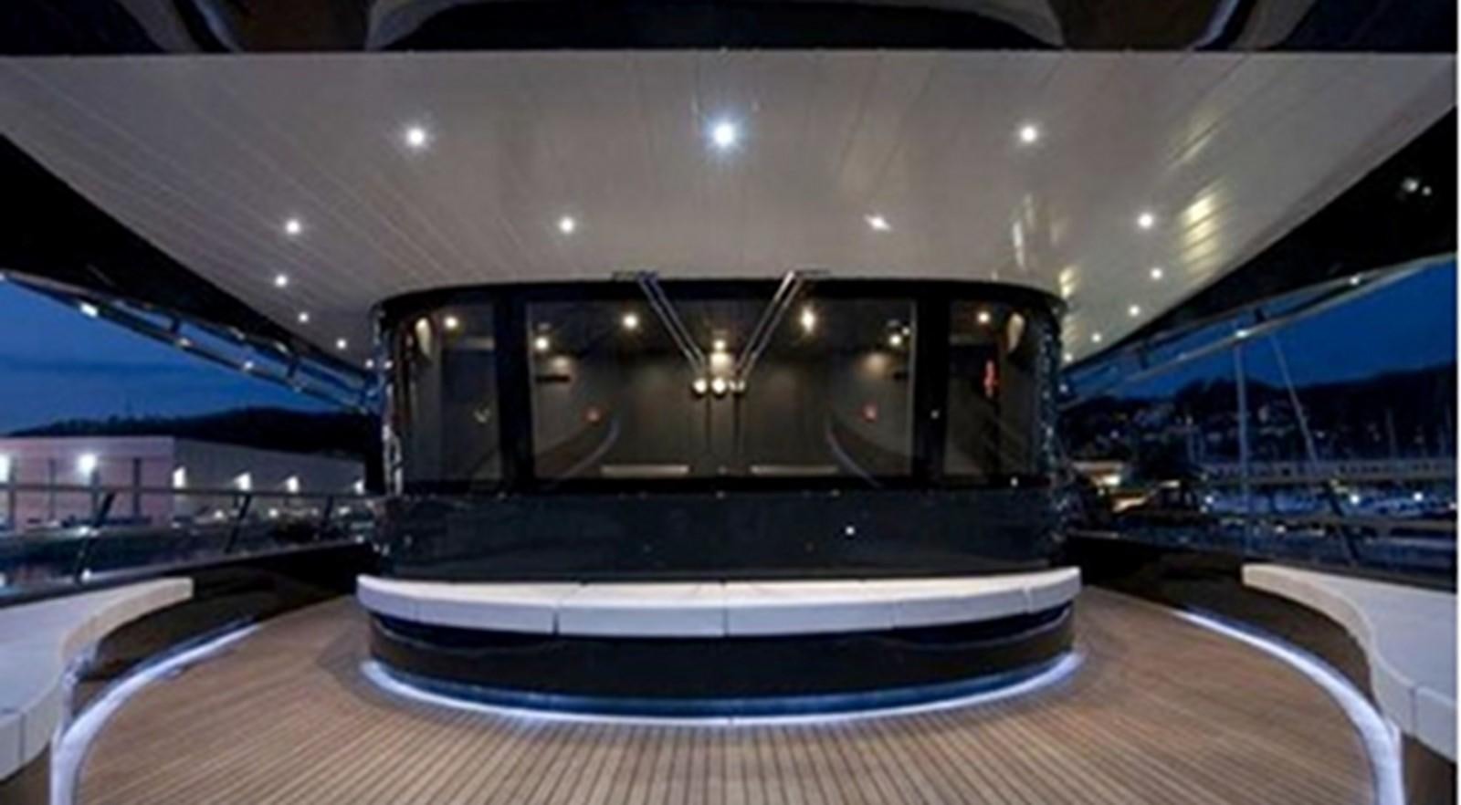 a large black and white boat aboard OCEAN SAPPHIRE Yacht for Sale