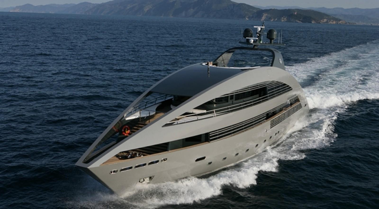 a white yacht on the water aboard OCEAN SAPPHIRE Yacht for Sale