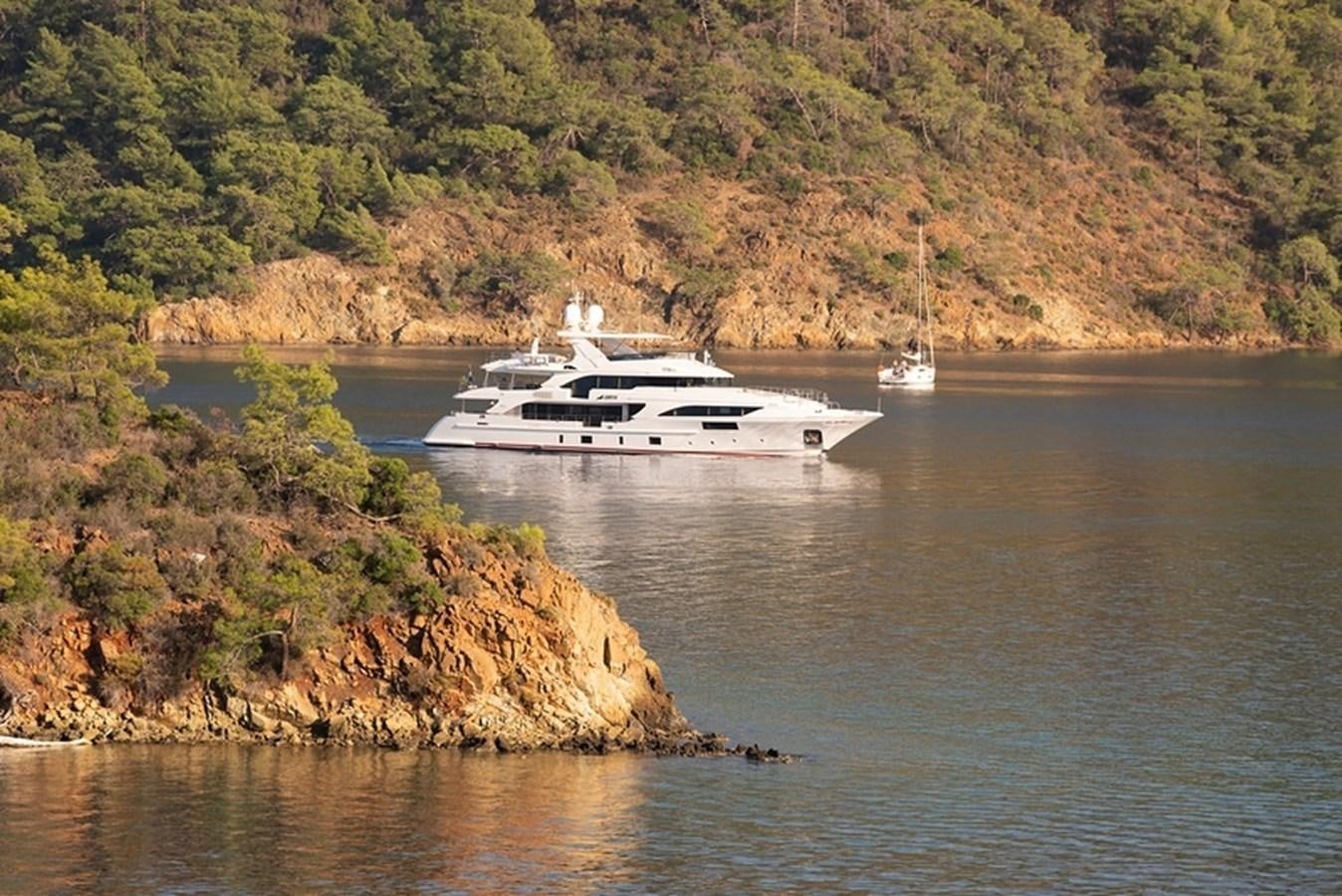 a boat on the water aboard ORYX Yacht for Sale