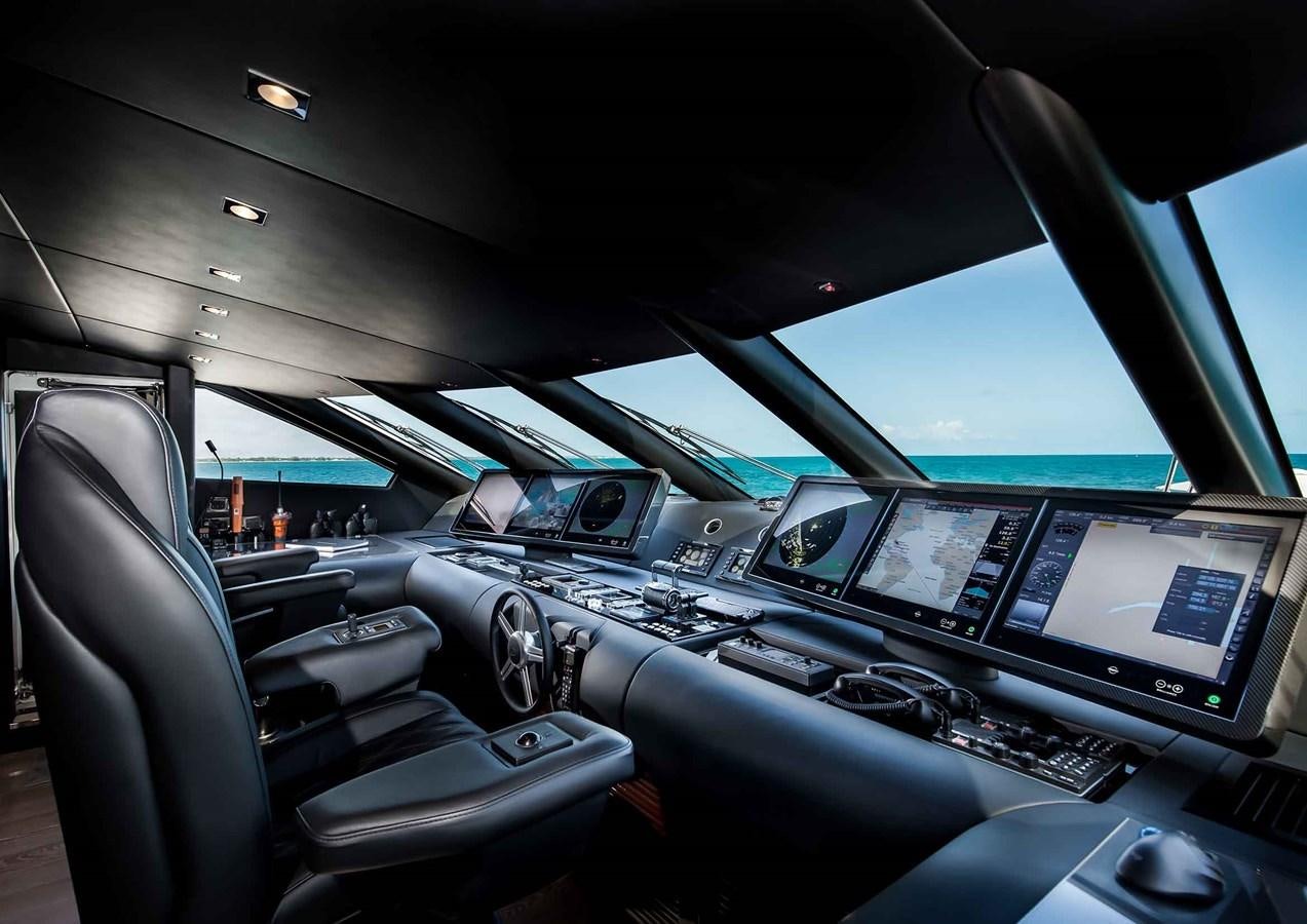 inside of a car with many computers aboard CAPTAIN MORGAN III Yacht for Sale