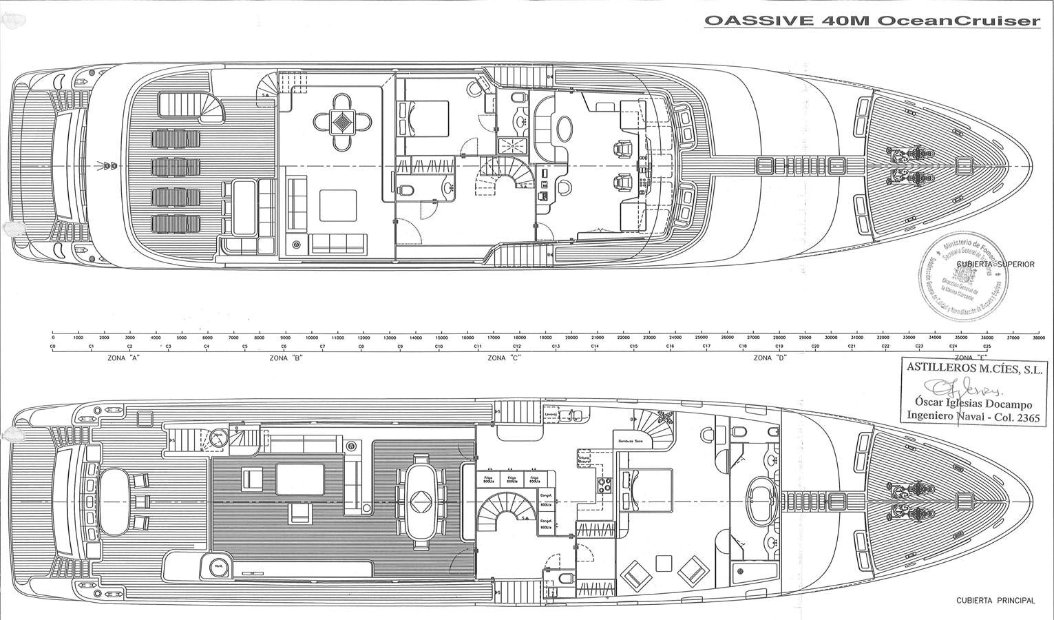 diagram, engineering drawing aboard SILENTWORLD Yacht for Sale
