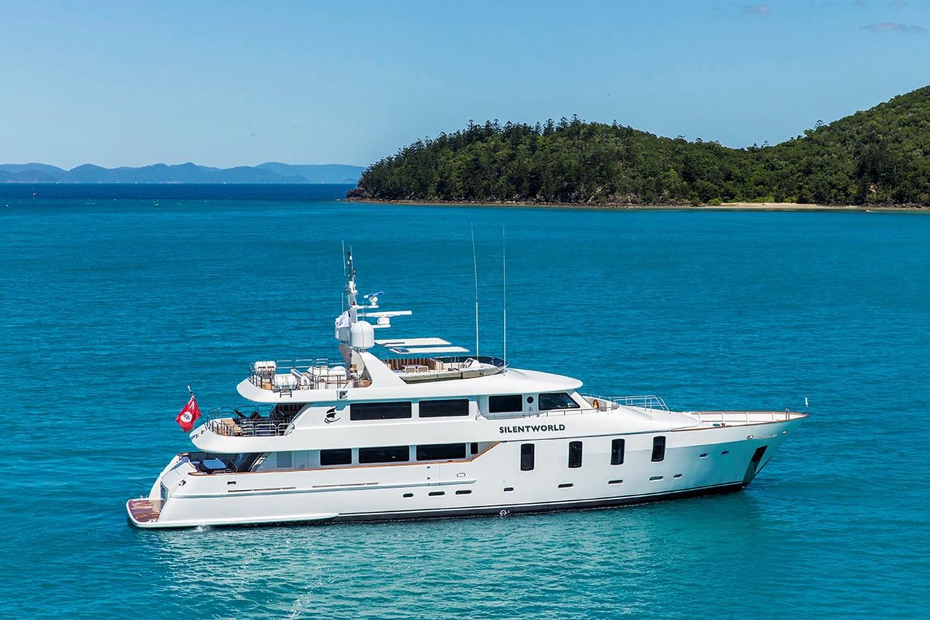 a boat on the water aboard SILENTWORLD Yacht for Sale
