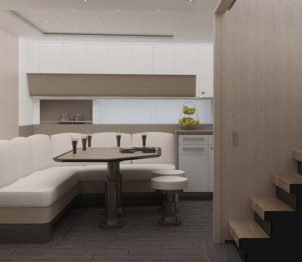 a room with a couch and a table aboard NORTH STAR Yacht for Sale