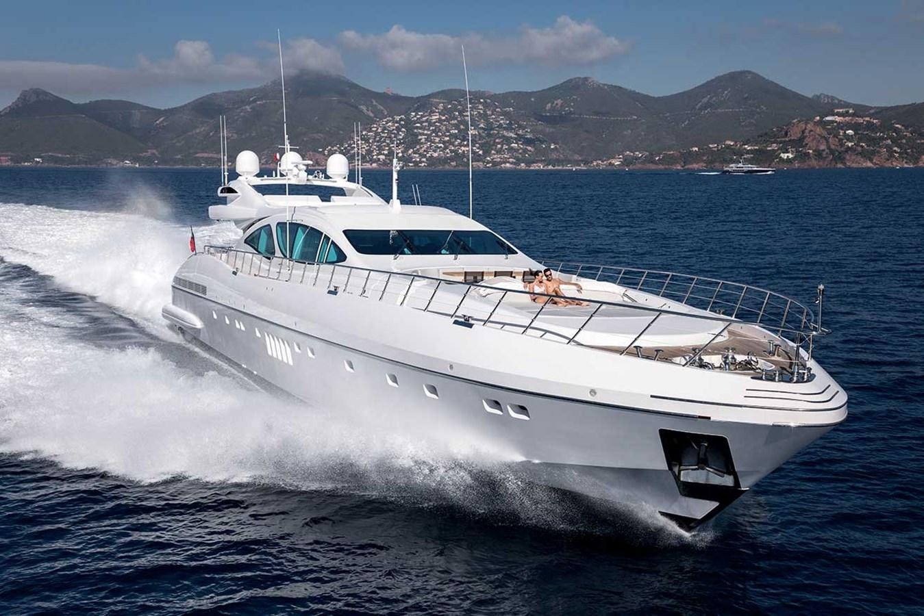 a boat on the water aboard BEACHOUSE Yacht for Sale