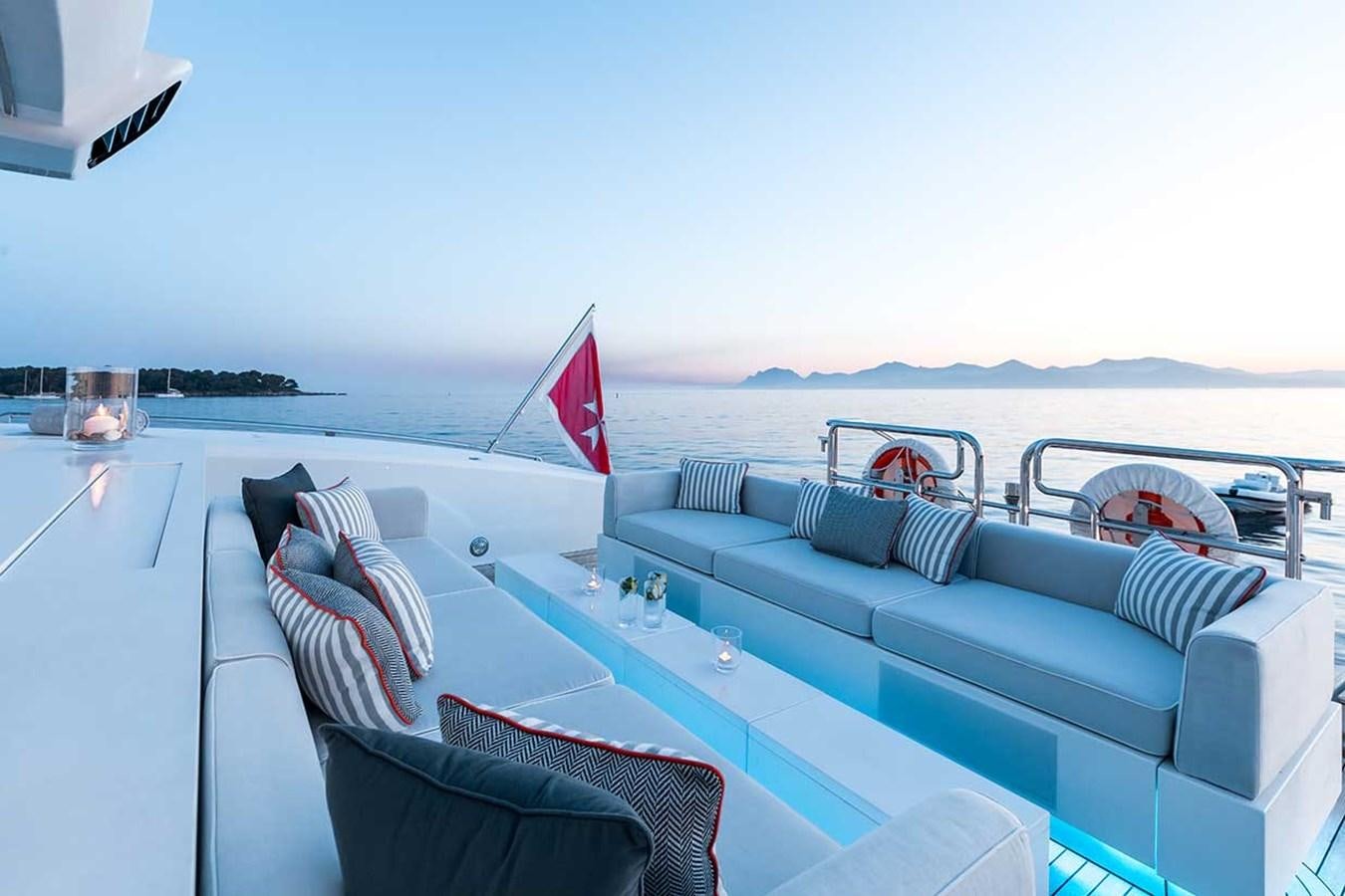 a boat on the water aboard BEACHOUSE Yacht for Sale