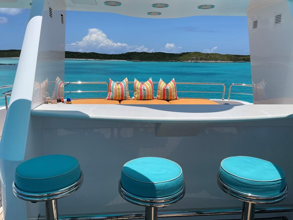 a bar on a boat aboard RELENTLESS Yacht for Sale