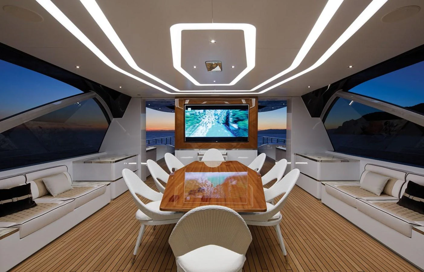 inside of a plane aboard SPRING Yacht for Sale