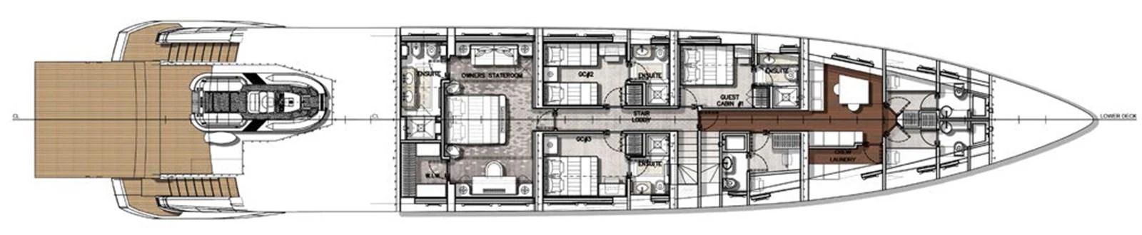 a sketch of a building aboard SPRING Yacht for Sale