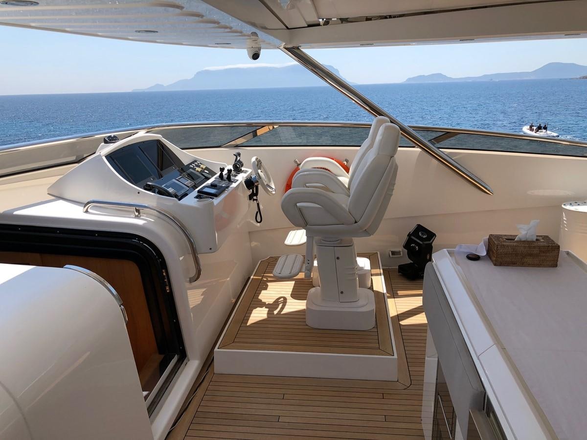a boat with a seat and a seat on the front aboard REGULUS Yacht for Sale