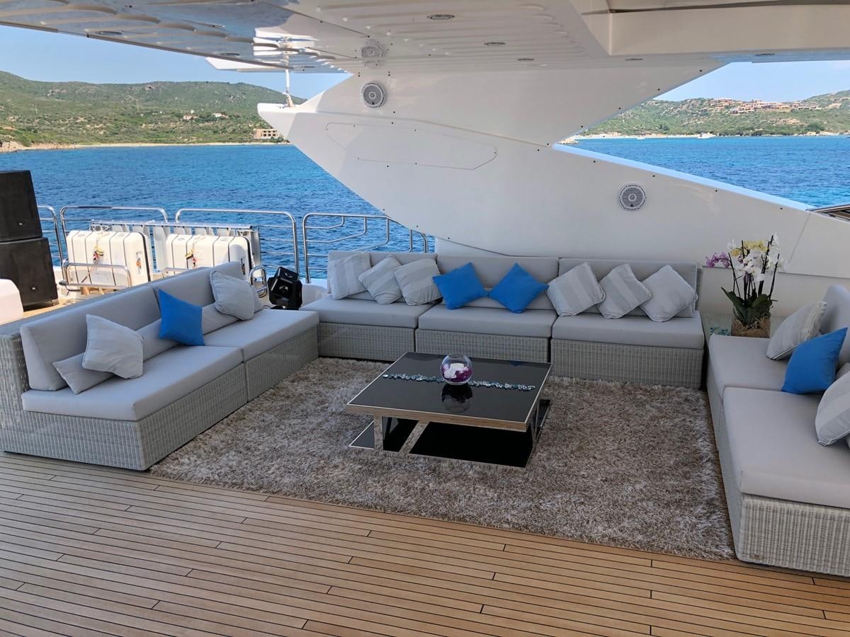 a living room with a pool aboard REGULUS Yacht for Sale