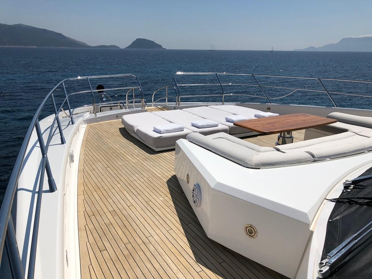a boat on a deck aboard REGULUS Yacht for Sale