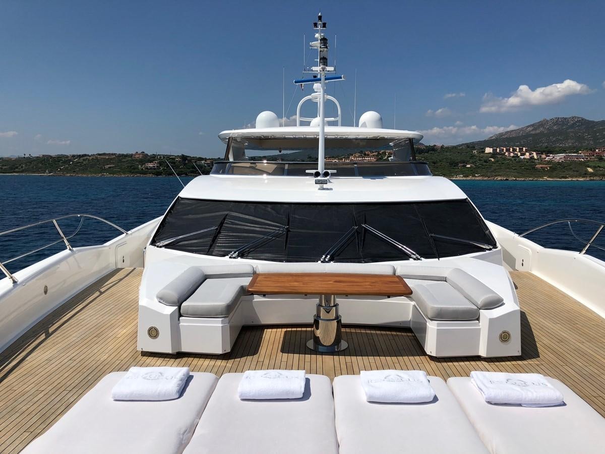 a boat on a deck aboard REGULUS Yacht for Sale