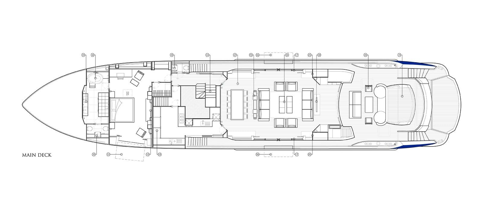 diagram, engineering drawing aboard J & LI Yacht for Sale