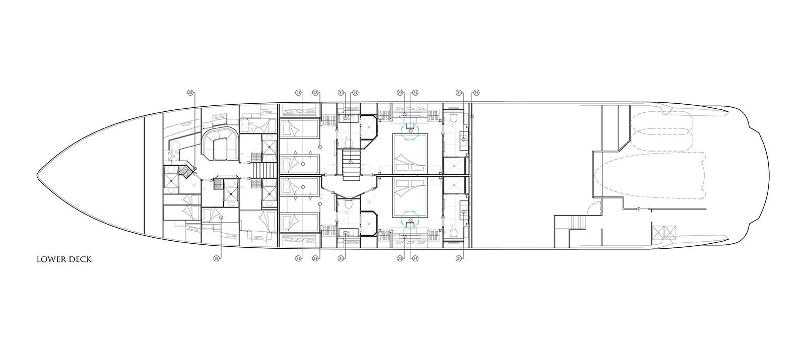 diagram, engineering drawing aboard J & LI Yacht for Sale