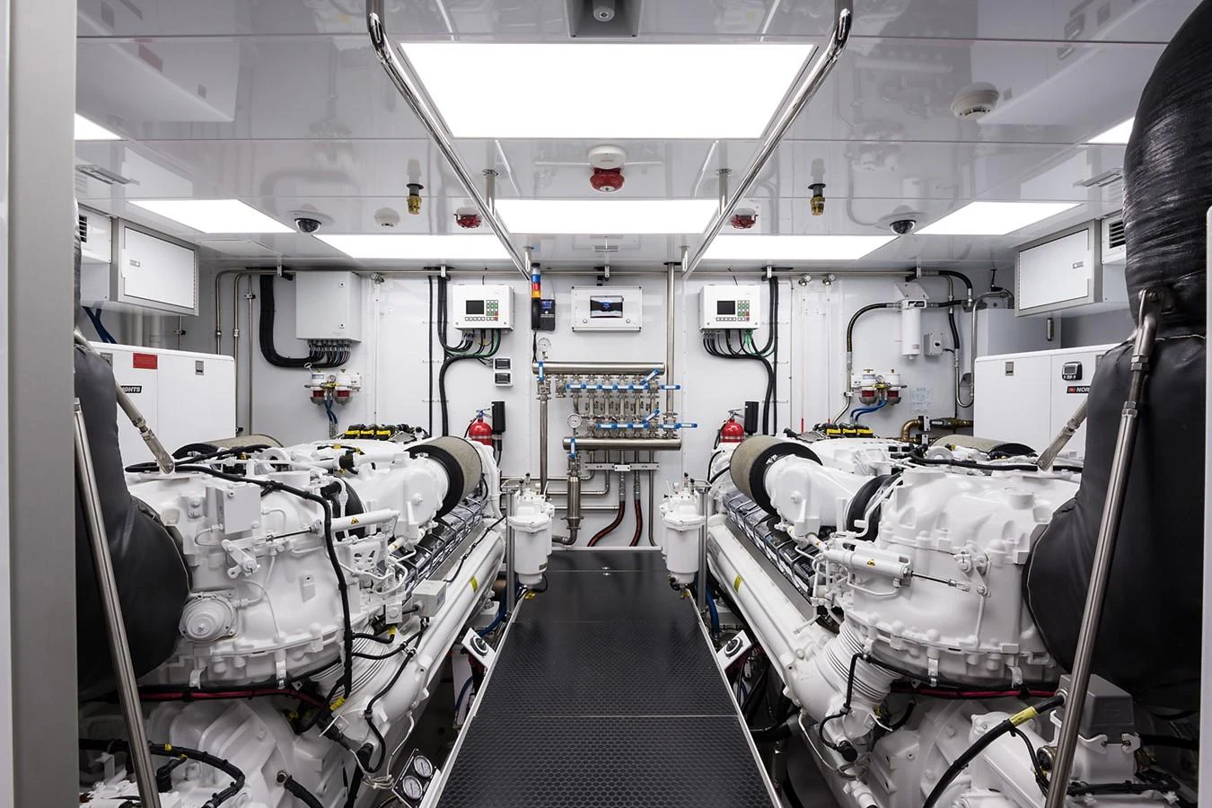 a room with machinery aboard PEPPER XIII Yacht for Sale