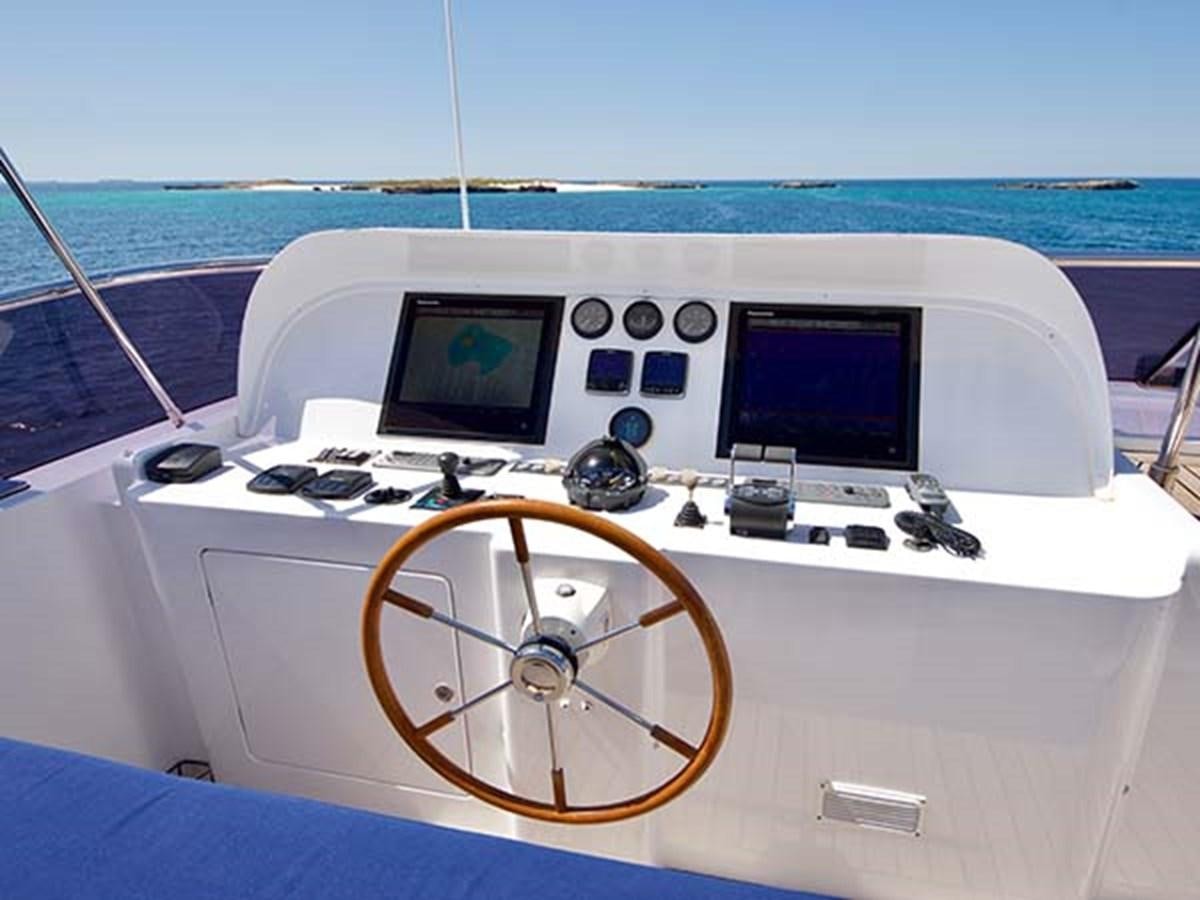 a dashboard of a boat aboard AL WASMY I Yacht for Sale