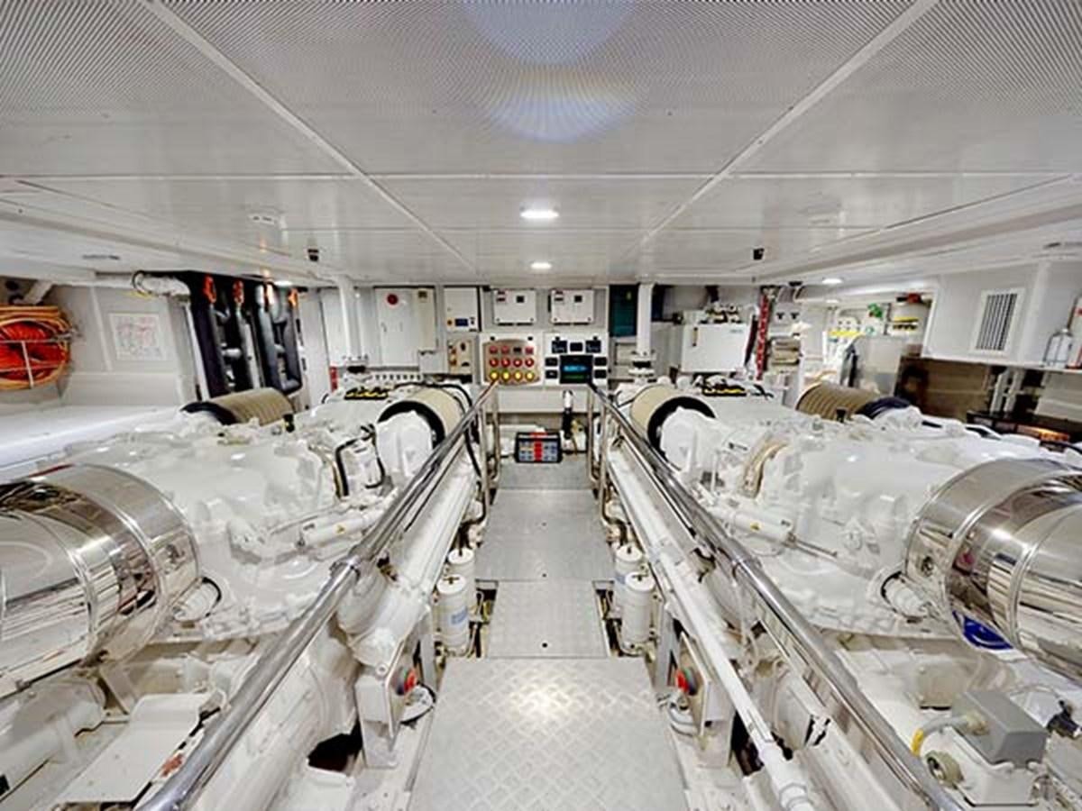 a room full of white machines aboard AL WASMY I Yacht for Sale
