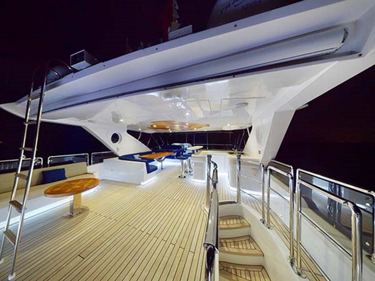 a large white boat with a deck aboard AL WASMY I Yacht for Sale