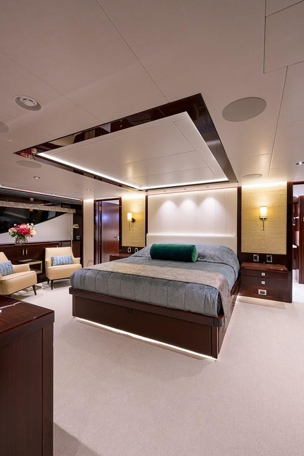 a bed in a room aboard MARSHA KAY Yacht for Sale
